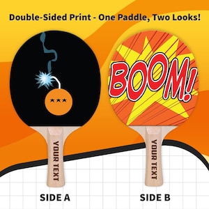 Designer Fizzboom Ping Pong Paddle Table Tennis Custom