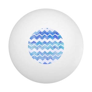 Blue Chevron Ping Pong Ball Table Tennis (Pack of 10)