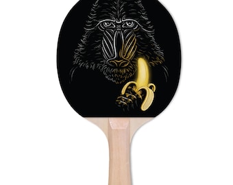 Designer Darth Baboon Ping Pong Paddle Table Tennis Custom