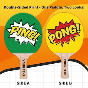 Designer Ping! Pong! Paddle Table Tennis Custom