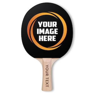 Custom Ping Pong Paddle with Photo, Personalized Table Tennis Racket, Engraved Handle, Unique Gift for Kids, Family Gift, Corporate Gift