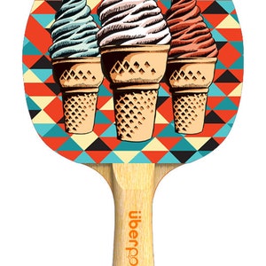 Designer Ice Cream Nation Ping Pong Paddle Table Tennis Custom