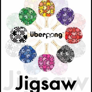 Designer Jigsaw Ping Pong Paddle Table Tennis Custom