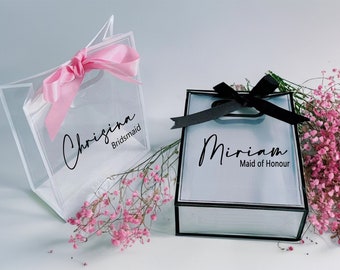 personalized luxury gift bags for bridesmaids gifts, weddings,bridal showers, groomsman gifts, birthday gift bags, bachelorette parties