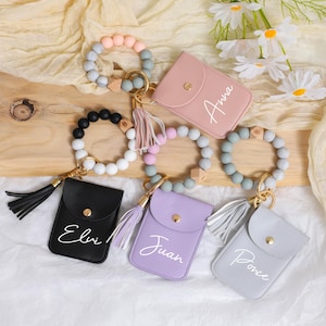 Porte-cartes minimaliste, porte-cartes mince en cuir, cadeau pour lui/elle Mini-portefeuille unisexe