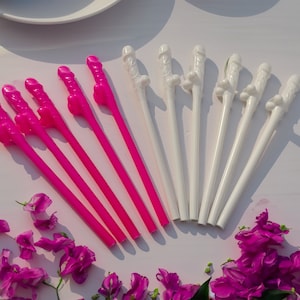 5pcs Bride Straws, Bachelorette Party Favor Party Supplies Gift Bachelorette Party Decoration Beach Bach Supplies Funny Reusable