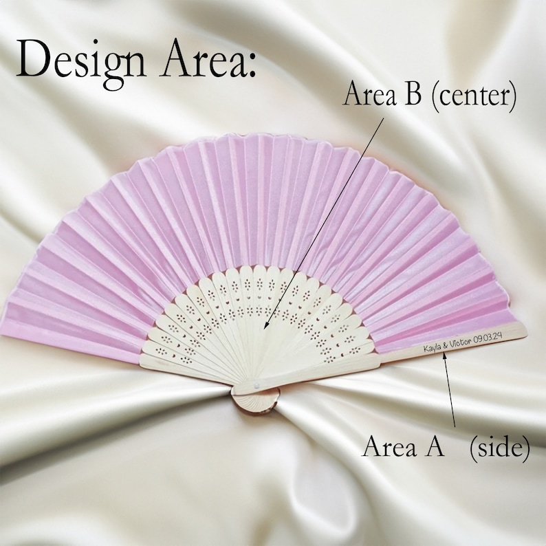 White Fabric FanGrade A Bamboo Ribs Wedding Party Favour Handheld Fan imagen 4