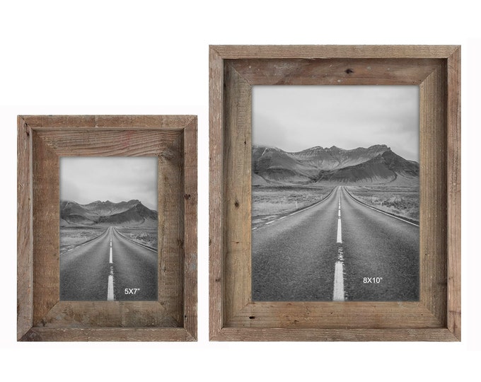 Reclaimed Wood Photo Frame Farmhouse Wall Decor Rustic Wood Photo Frame ...