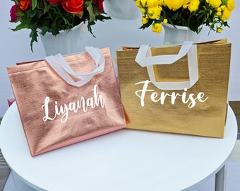 Personalized Tote Bags for Women, Bridesmaid Gifts, Bridal Party Gifts, Maid of Honor Gift, Bachelorette Party Gifts for Bridesmaids
