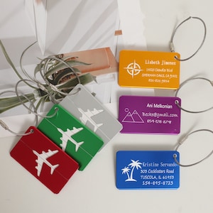 Luggage Tags Personalized, Backpack Tag, Bag Tags, Name Tags For Backpacks, Personalized ID Tags, Custom Luggage Tag, Travel Accessories