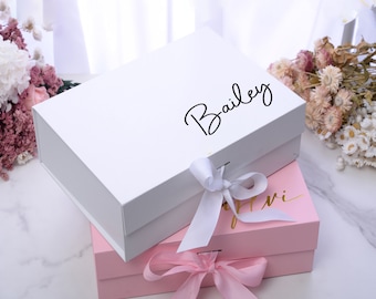 Custom gift box, Personalized Bridesmaid gift box with name, Maid of Honor proposal, Wedding gift, Will You Be My Bridesmaid, Empty Box
