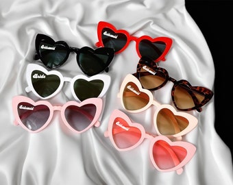 Heart Sunglasses Babe & Bride Sunglasses Bachelorette Party Sunglasses Beach Bachelorette Party Favors Bridal Shower Favors Bridesmaid Gift