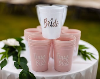 Team Bride Cup, Bridal Party Cup, Reusable Cup, Hen Party, Bachelorette party, Bridal Cup, Cold Cup, Bridesmaid Proposal