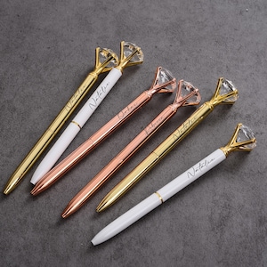 Bridesmaid Pens | Bridal Party Planner | Bridal Shower Favors | Diamond Pen | Maid of Honor Gifts | On Budget Gift