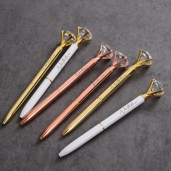 Stylos de demoiselle d'honneur | Organisateur de fête nuptiale | Cadeaux de douche nuptiale | Stylo diamant | Cadeaux demoiselle d'honneur | Cadeau économique