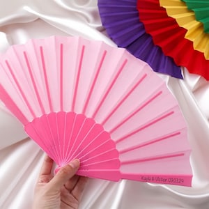 Custom  Fans Wedding Favors, Beauty Fan Bridal Shower Favors, Beach Engagement Favor for Guest in Bulk, Birthday Hand Fans Gift