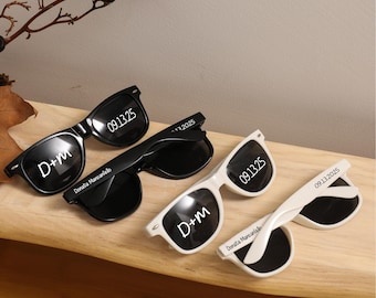 10 Uds. De gafas de sol personalizadas a granel, gafas de sol personalizadas, regalos a granel para invitados, gafas de sol de fiesta, regalos de dama de honor
