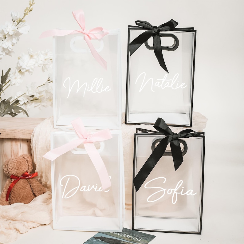 personalized luxury gift bags for bridesmaids gifts, weddings,bridal showers, groomsman gifts, birthday gift bags, bachelorette parties image 5
