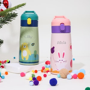 Personalised Kids Water Bottle, School Water Bottle, Tumbler for Kids, Water Bottles for Boys Girls, Toddler Kids Gifts, back to school gift