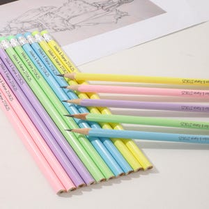 Personalized Pencil Set, Stocking Stuffer, Kids Gift, Custom Pencils, Christmas Gift Kids, Name Pencil, SET OF 5 Pencils, Tween Girl Gift