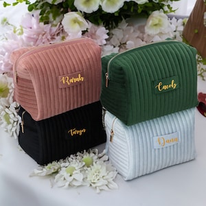 Kosmetiktasche • Personalisierte Brautjungfer Geschenke • Hochzeitsgeschenk • Kulturbeutel • Kosmetiktasche • Geburtstagsgeschenk • Hochzeitsgeschenke