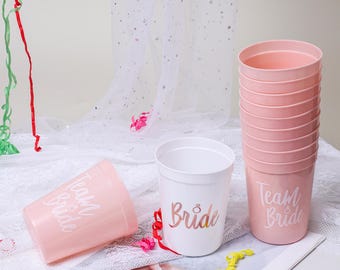 6pcs Team Bride Cup, Bridal Party Cup, Reusable Cup, Hen Party, Bachelorette party, Bridal Cup, Cold Cup, Bridesmaid Proposal