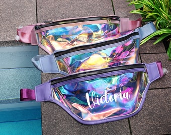 Fanny Pack Bachelorette, Custom Holographic Fanny Pack, Holographic Bum Bag, Custom Fanny Pack, Bachelorette Favors, Belt Bag, Waist Bag