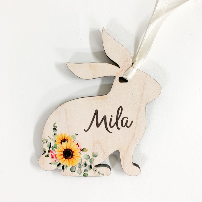 Personalized Tag Personalized Easter Tag Custom Name Easter Basket Tag Easter Name Tag Mila Style Kids Easter Tag Easter Tag Wood