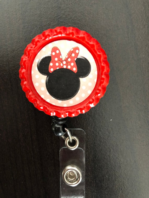 Minnie Mouse Badge Reel ID Holder 
