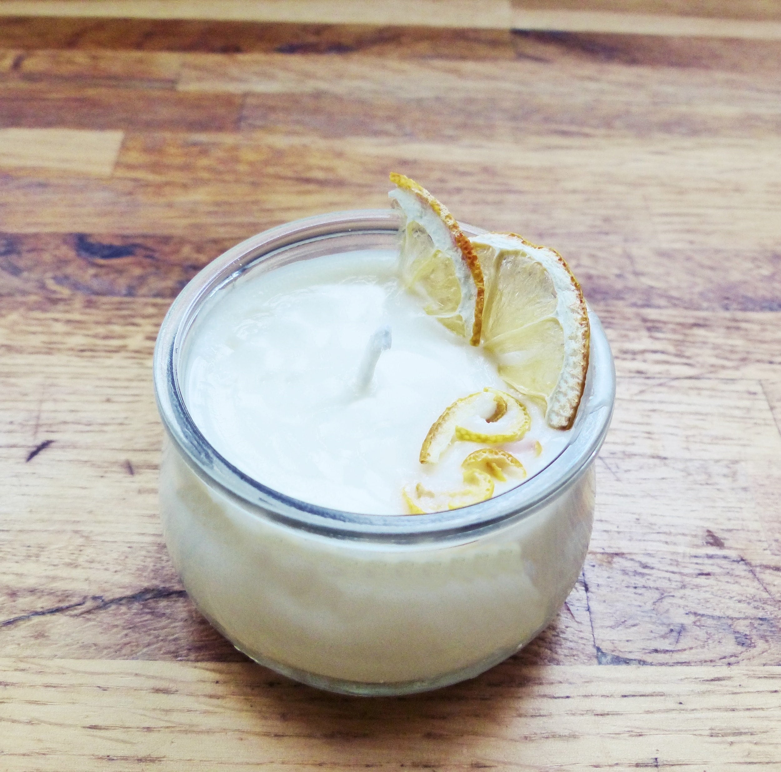 Bougie Soja Aromathérapie Décorée Parfumée Aux Huiles Essentielles Bio Lemongrass, Bougie Artisanale