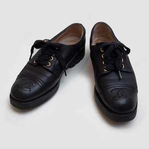 Chanel Lace up Shoe - Etsy Canada