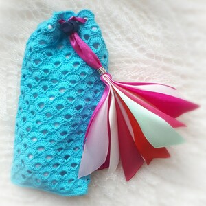 Crochet blue pencil case/ Crochet blue case/ Crochet cosmetic case/Amazing gift/Crochet purse/Made in cotton/Hand made case/ Ready to ship