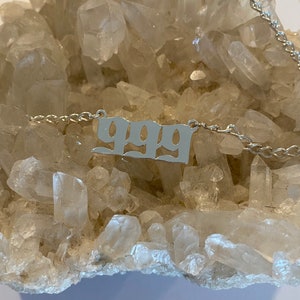 Letting go 999 Angel number necklace image 3