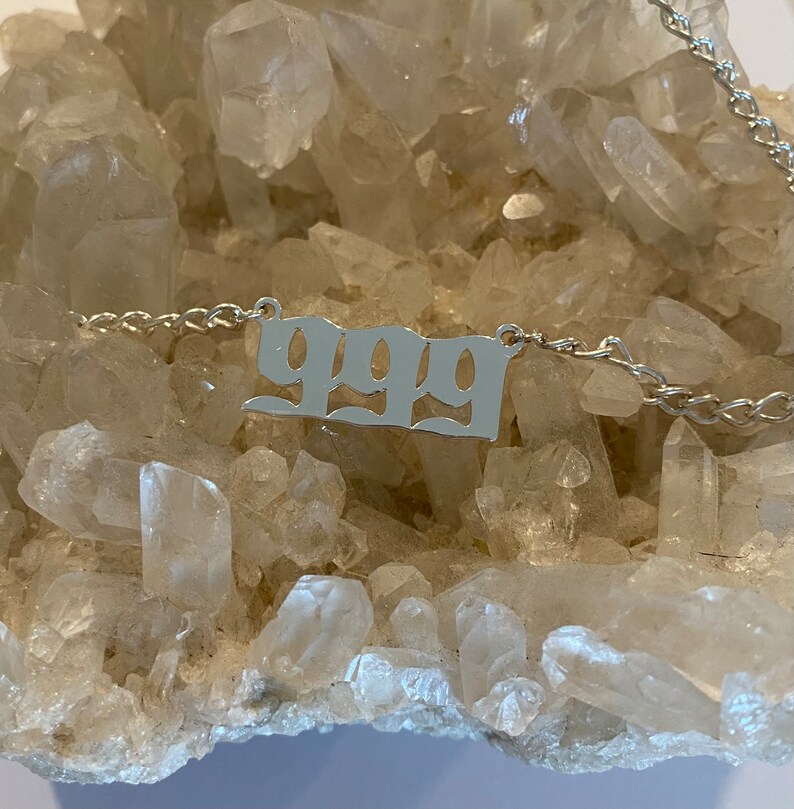 Letting go 999 Angel number necklace image 3