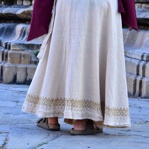 Hand Block Print Raw Cotton Wrap Skirt: Earthy Tribal Maxi Skirt