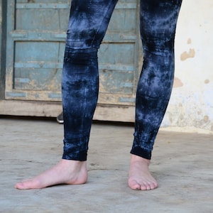 Yoga Leggings - Bohemian Tie Dye Cotton Leggings - Yoga Pants - Summer Yoga Fashion Leggings - Gift for Her - Handmade