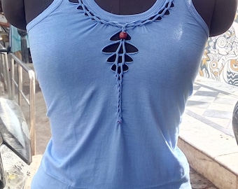 Handmade Pixie Divya Top, Boho Festival Shirt, Fairycore Blouse, Hippie Clothing, Cotton Long Sleeve Top for Women