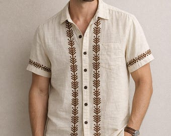 Comfortable Slub Cotton Block Print Top, Boho Handmade Women’s Summer Shirt, Casual & Festival Wear