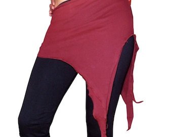Layered Pixie Skirt for Women, Boho Festival Skirt, Fairycore Asymmetrical Skirt, Hippie Rave Clothing, Psytrance Outfit
