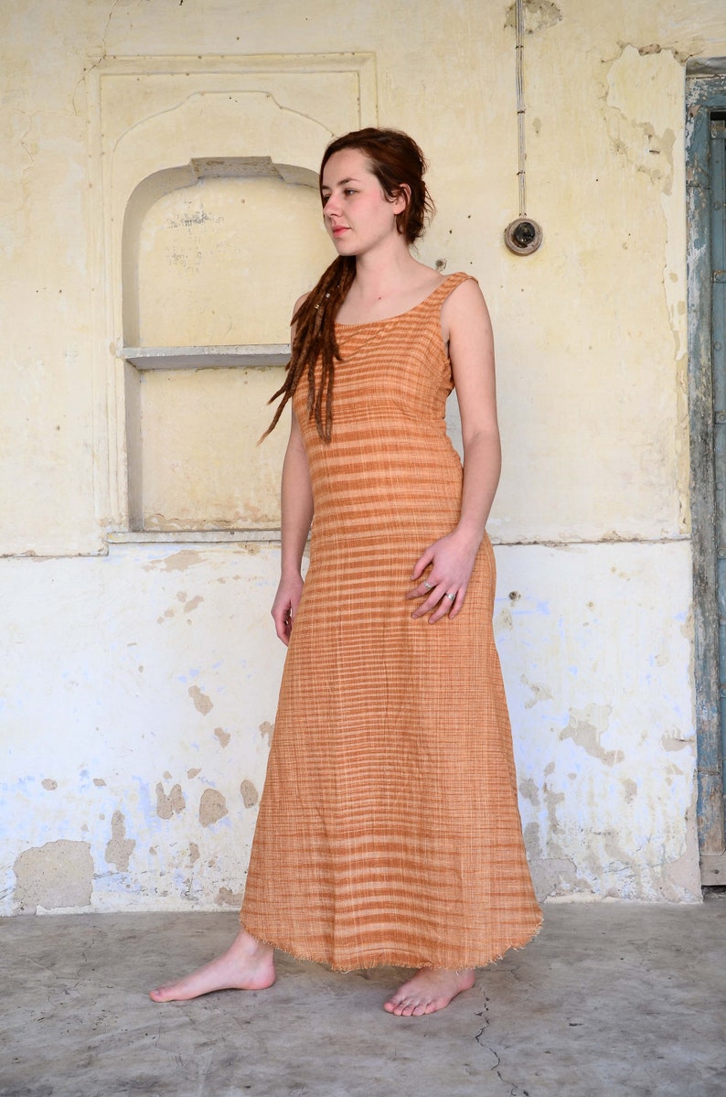 Beautiful simple open back dress...from khadi organic cotton image 4