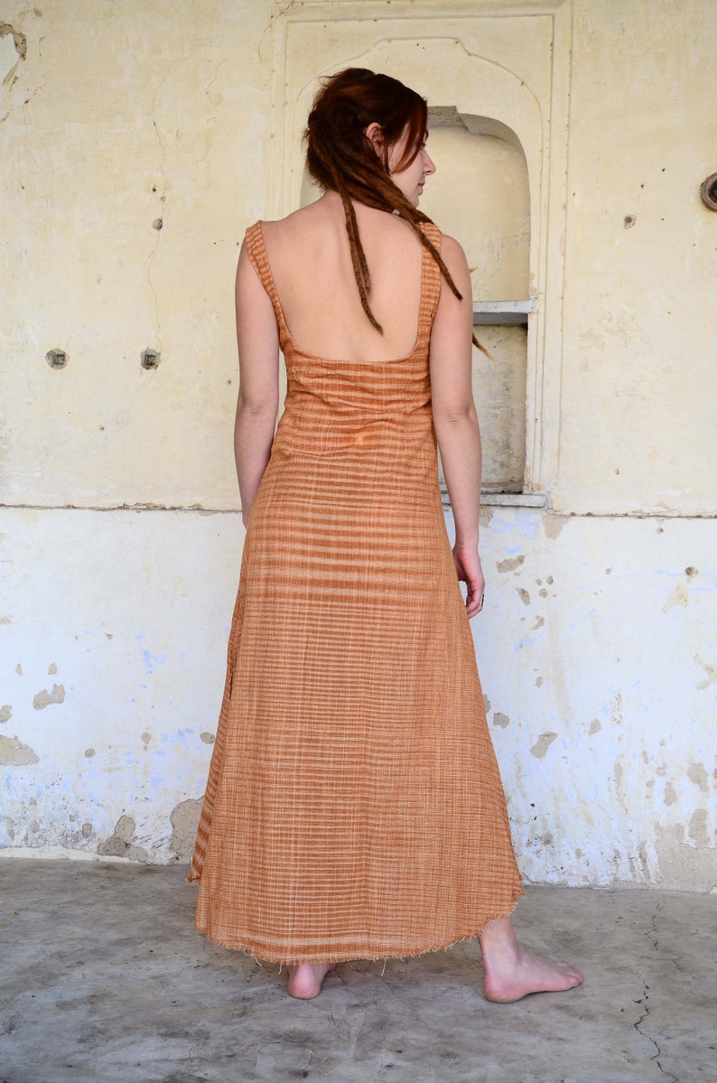 Beautiful simple open back dress...from khadi organic cotton image 1