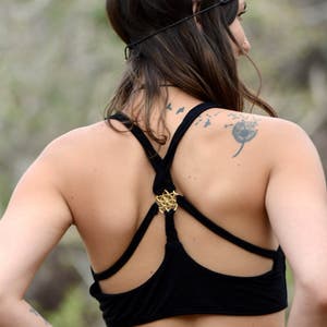 crop top with tassels and straps