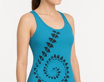 Pixie Braided Top, Handmade Boho Festival Shirt, Fairycore Clothing, Hippie Yoga Top, Cotton Pixie Blouse for Women