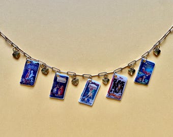 Disney Animals on VHS Charm Necklace | Gold Dainty | Retro Jewelry | Nostalgic Accessory | Gift for Her