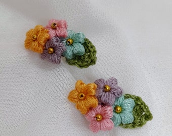 Crochet earrings, Florecita bijoux | Pastel #0002