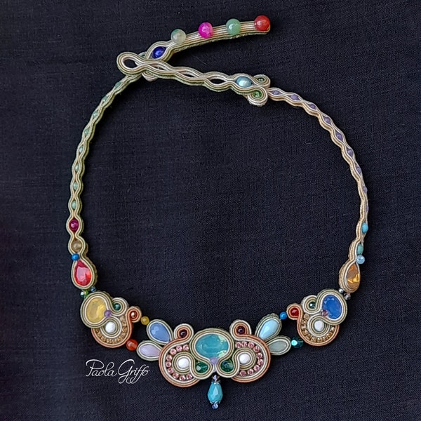 Collar soutache "Mariposa"