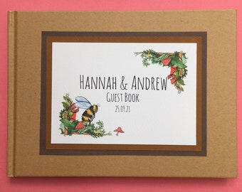 Rustic Kraft Woodland Themed Wedding Guest Book