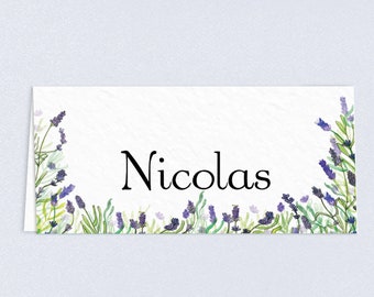 French Lavender Folded Place Cards