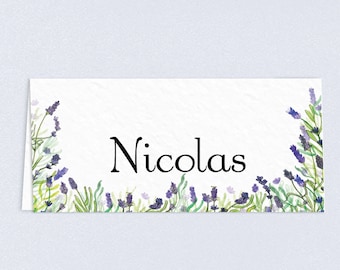 French Lavender Folded Place Cards