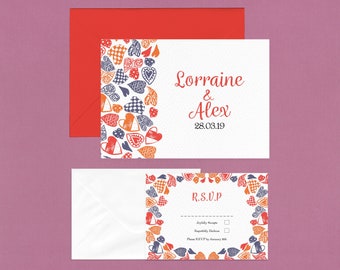 Otomi Print Wedding Invitations